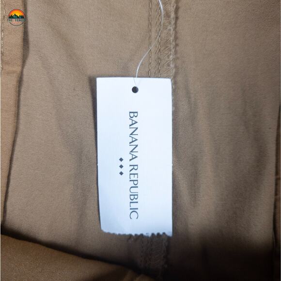 NWT Banana Republic Chino Shorts Brown 5" Flat Front Pockets Women's Size 14 - Picture 5 of 10